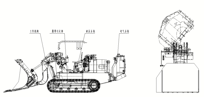 煤礦用側(cè)卸裝巖機(jī)主要部件結(jié)構(gòu)簡介