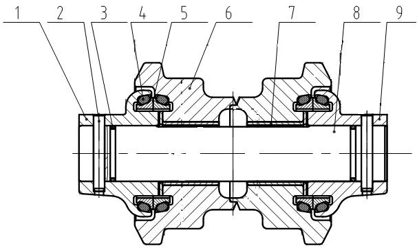 側(cè)卸裝巖機(jī)履帶,履帶式側(cè)卸裝巖機(jī),側(cè)卸裝巖機(jī)行走部分